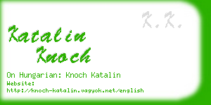 katalin knoch business card